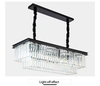 Modern Crystal Chandelier 8 Lights Black Ceiling Pendant Light Fixture 3 Colors