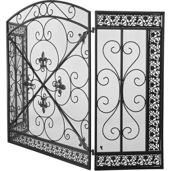 Retro Fire Screen Fireplace Gate Decor Fireguards Mesh Cover Hireplace Partition