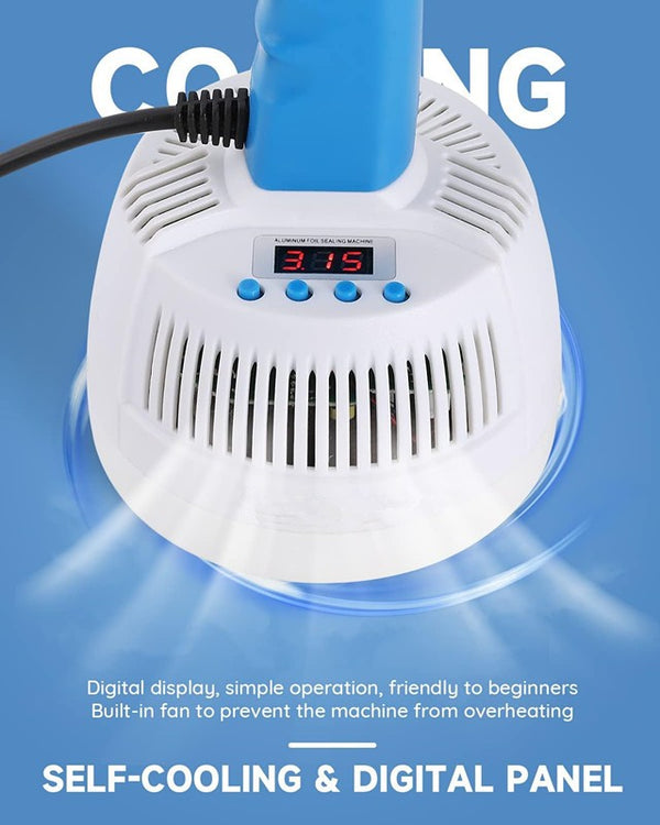 Handheld Induction Sealer 20-100mm Electromagnetic Bottle Cap Foil Sealer 220V