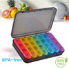 Pill Box Weekly 7 Day 4 Times Medicine Tablet Organizer Dispenser Large Capacity