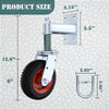 6" Gate Wheels Spring-Loaded Gate Wheels Caster Rotating Fence Wheel Max.600lbs.