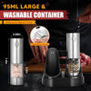 2pcs Electric Salt And Pepper Grinder Set Rechargeable Auto Mill w/Charging Base