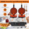 Commercial Electric Bubble Egg Cake Maker Oven Waffle Pan Kitchen Baker Machine