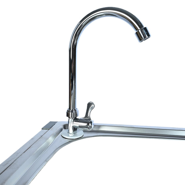 Commercial Floor Mop Sink with Drain Button Utility Sink Water Faucet Kits AU