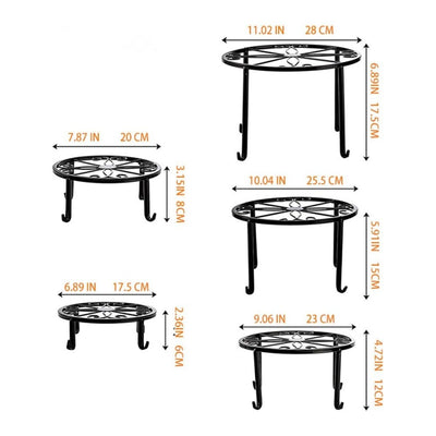 5 Pack Plant Stand Heavy Duty Outdoor Indoor Flower Pots Holder Metal 5 Sizes AU
