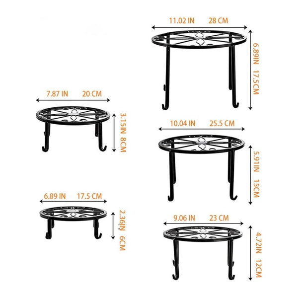 5 Pack Plant Stand Heavy Duty Outdoor Indoor Flower Pots Holder Metal 5 Sizes AU