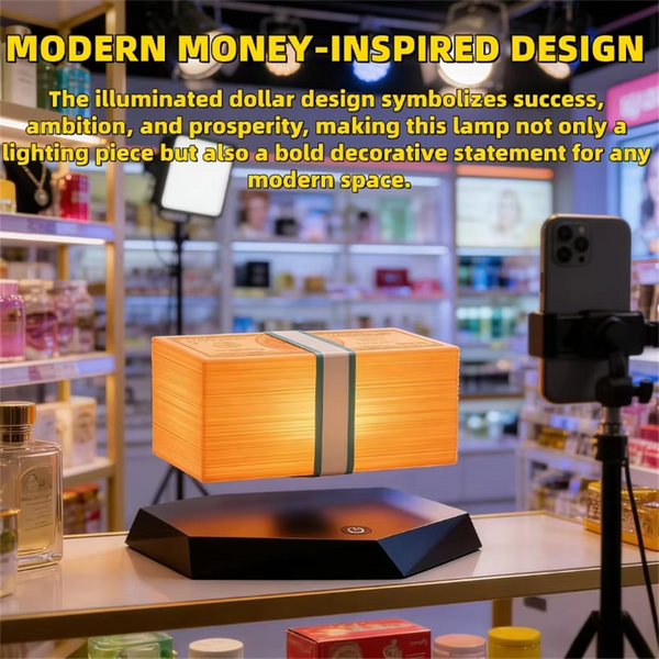 Magnetic Levitating Dollar LED Night Light GTA Money Floating Rotating Lamp Gift