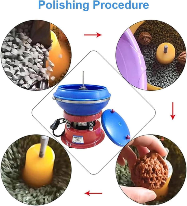 3.5L Electric Vibrating Tumbler Jewelry Polishing Machine Vibratory Rock Tumbler