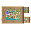 4-Drawer Puzzle Table Board 1000Pcs Wooden Puzzle Organizer Promote Parenthood