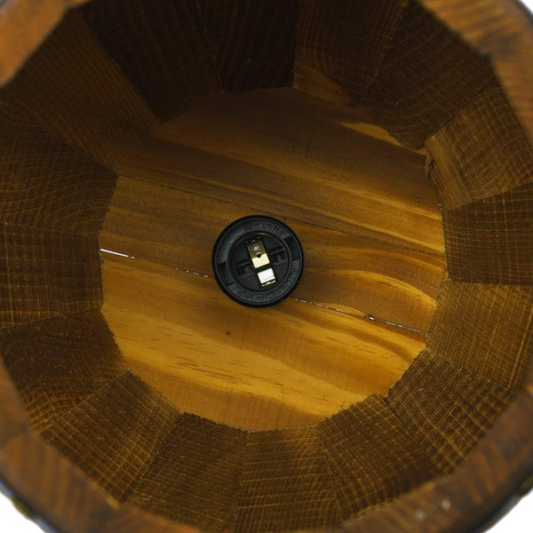 Wood Wine Barrel Pendant Lamp Kitchen Bar Hanging Ceiling Lamp Light Fixtures