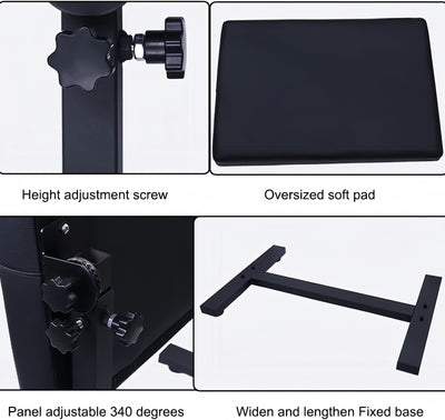 6 Styles Adjustable Height Tattoo Armrest Stand W/ Thicken Soft Sponge Pad