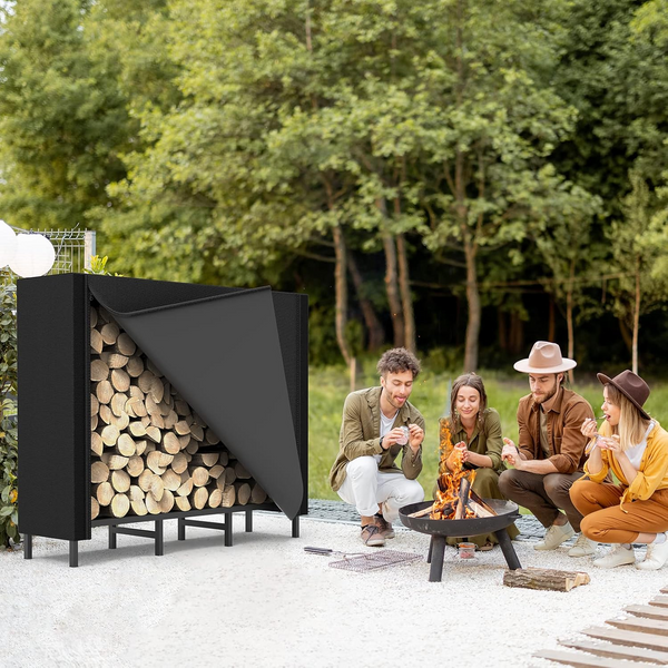 Firewood Rack with Cover Log Holder Firewood Heavy Duty Wood Storage Outdoor AU