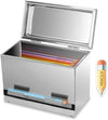 Straw Dispenser Holder Storage Stainless Steel Pencil Box for School Bar Kitchen