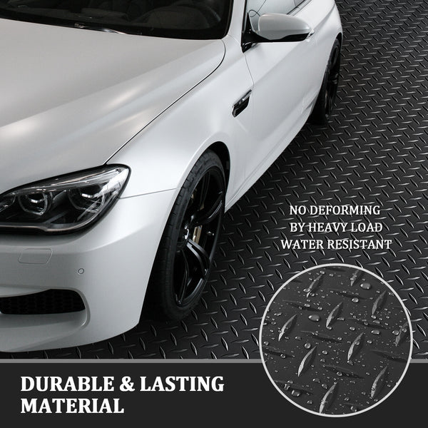 Diamond-Plate Rubber Flooring Roll 3mm Thick Garage Floor Mat 1*5M Anti-Slip