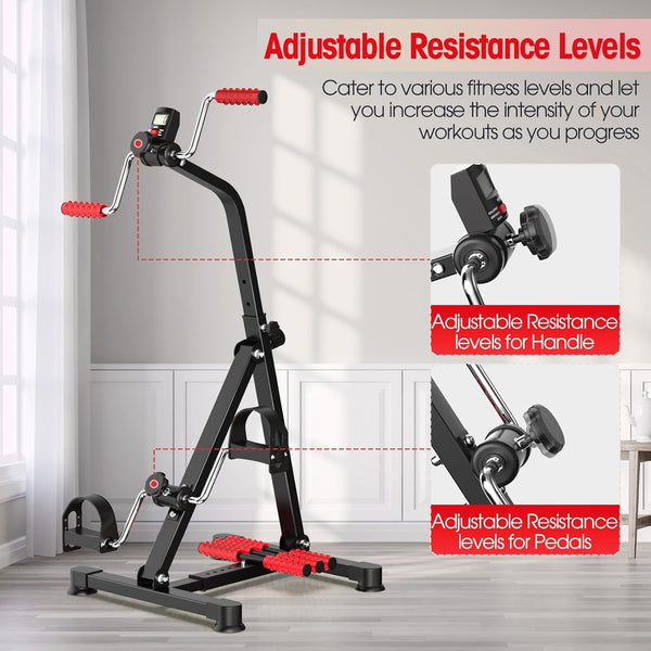 Mini Fitness Exercise Bike Rehabilitation Handrail Stepper Leg Pedal Trainer AU
