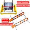 Adjustable Cable Roller Stand 1m*90cm Steel Base W/ 1000KG Heavy-Duty Capacity