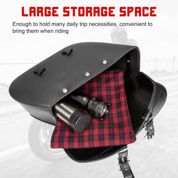 2pcs Motorcycle Saddlebags For Harley Davidson Kawasaki Suzuki Ducati Cruiser