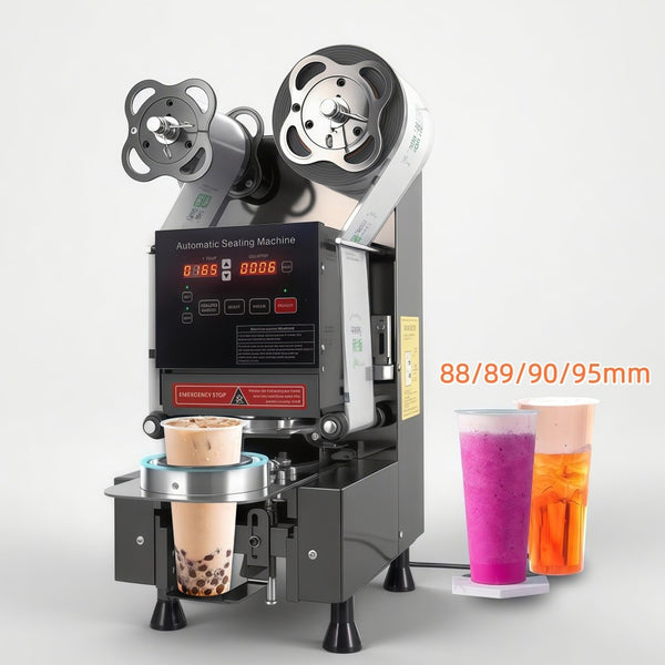 Electric Cup Sealing Machine 500-600 Cups/H Digital Control LCD Panel Cup Sealer