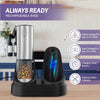 2pcs Electric Salt And Pepper Grinder Set Rechargeable Auto Mill w/Charging Base