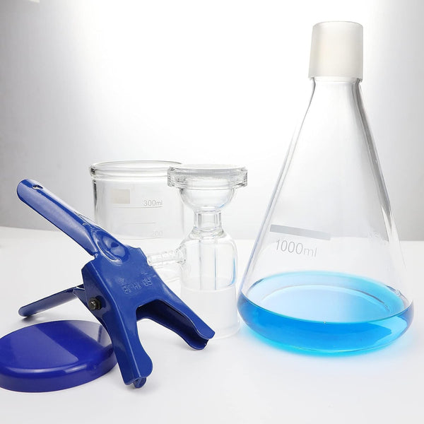 Lab Vacuum Filtration Distillation Apparatus 1000ML Filtering Flask 300ml Funnel