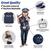 Police Cosplay Uniform Shirt Hat Whistle Costume Suit Birthday Gift For Kids AU