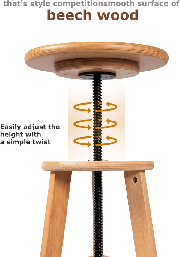Wall Mounted Folding Desk/ Wooden Drawing Stool Wobble Stool Height Adjust Chair