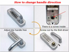 Double-Sided Password Lock Mechanical Door Lock Digital Keyless Door Lock AU