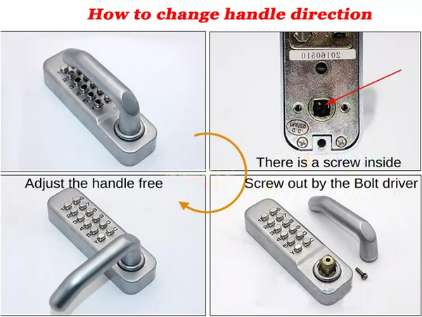 Double-Sided Password Lock Mechanical Door Lock Digital Keyless Door Lock AU