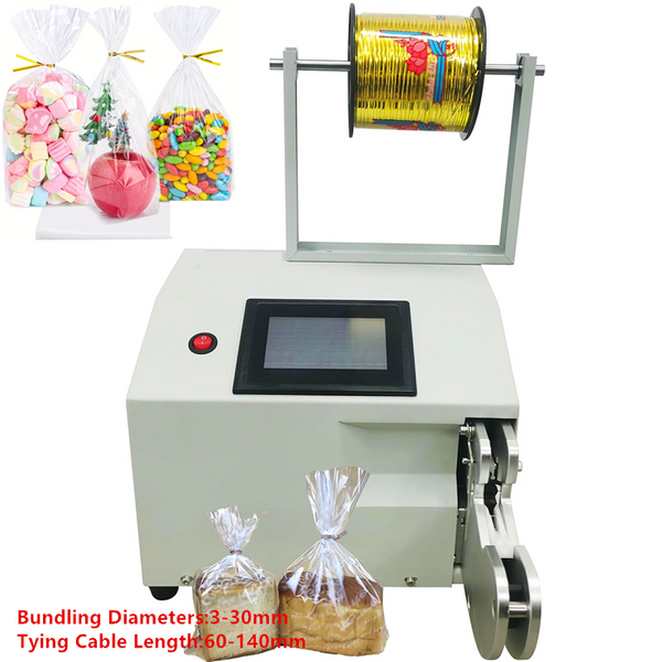 Automatic Bread Bag Twist Tie Machine Candy Tying Bag Sealing Packing Ribbon AU