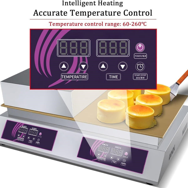 Electric Souffle Pancakes Maker Digital Double Plate Egg Pastry Pancakes Machine