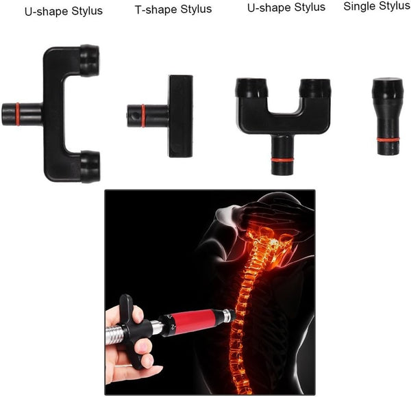 Chiropractic Adjusting Tool Spine Activator Massager 6 Levels 4 Heads AU STOCK
