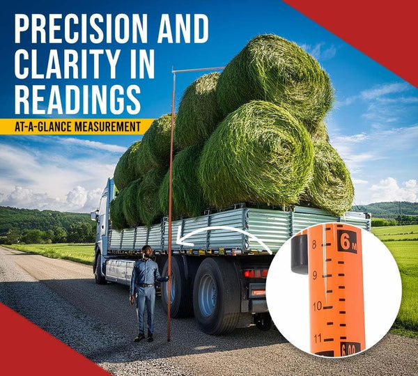 Load Height Measuring Stick Adjustable Pole Non-Conductive for Truck Trailer