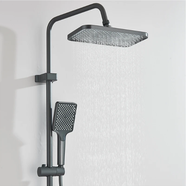 Bathroom Shower Set LED Display Piano Keys Shower Hot Cold Shower Faucet WELS
