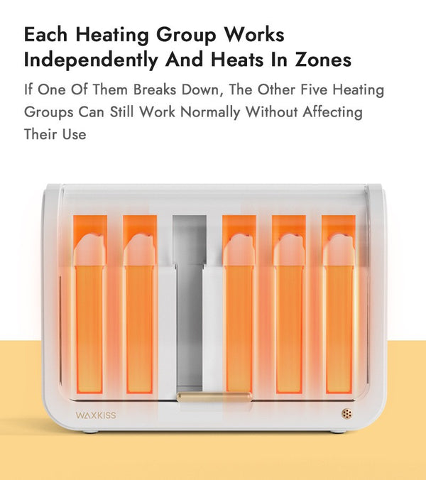 Cartridge Wax Warmer Kit Roll-On Heater With 6 Cartridges For Salon & Home Use