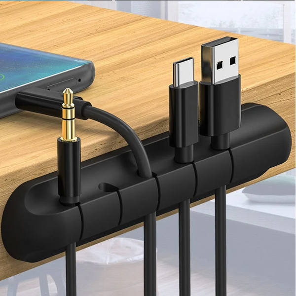 USB Charge Cable Holder Desk Cable Clips Organizer Cord Management Tidy