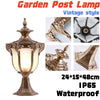 Modern Pillar Light Outdoor Garden Gate Post Lamp Yard Glass Lantern Lighting AU