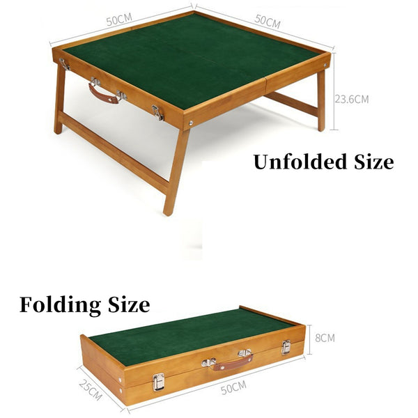 Foldable Wooden Mahjong Table Table Game Set with Tiles for 4 Players AU Stock
