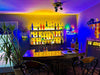 3-Tier Metal Wine Rack w/ LED Light Wine Bottle Shelf For Home Bar Display 1.2m