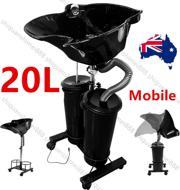 Portable Shampoo Bowl Hairdressing Salon Basin Mobile Hair Washing Backwash Sink