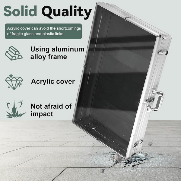 Card Show Display Case Aluminum Lockable Trading Card Display Case Wth Handle