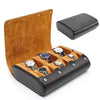 6 Slots Watch Case - Luxury Watch Roll 6 Slots Travel Box Recycled Leather Case