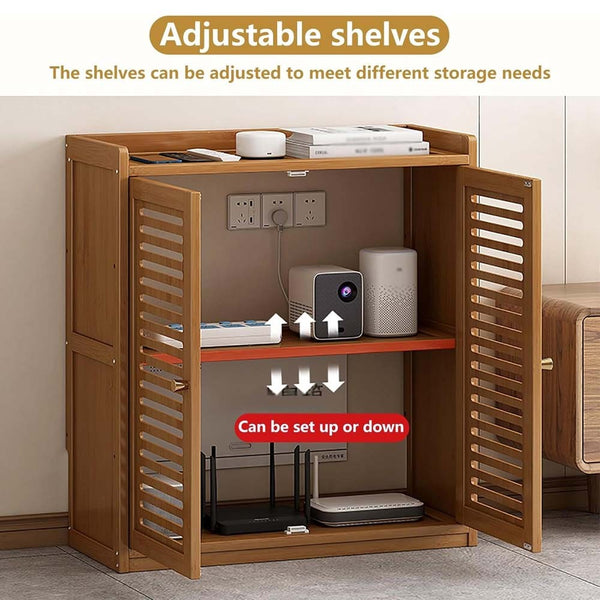 WiFi Router Storage Cabinet Router Storage Box Ventilation & Cord Management