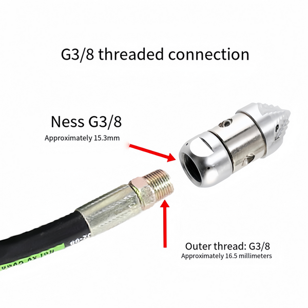 High Pressure Jetter Drain Nozzle 30/40 L/min Sewer Jetter Rotating Nozzle