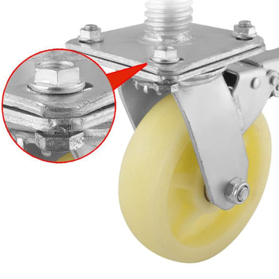 2X Scaffold Scaffolding Adjustable Caster Wheels 6" Heavy Duty Industrial Wheels