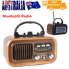 Retro Vintage Radio with Bluetooth Speaker Portable AM FM SW Radio Solar Powered