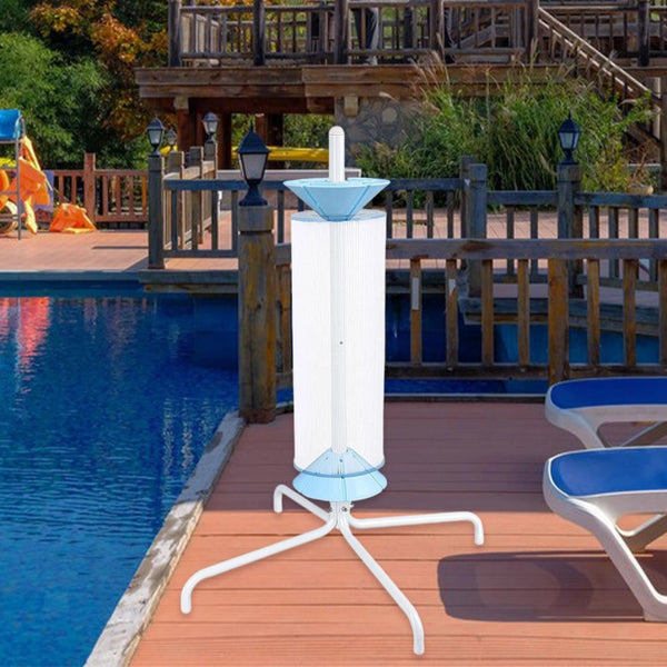 Pool Cartridge Filter Cleaning Stand Fits for 3/4/6Inch Swimming Pool Cartridges