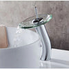 Basin Faucet Modern Round Waterfall Faucet Hot Cold Tall Bathroom Faucet WELS