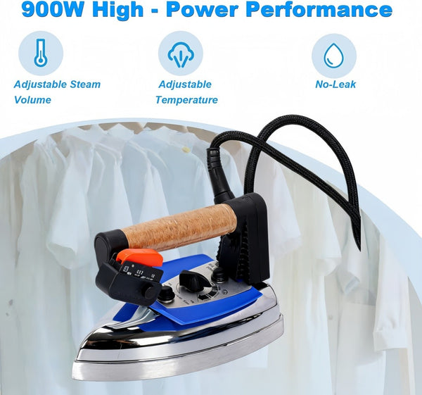 2200W Industrial Steam Iron Curtain Electric Iron Boiler Pressurized w/ 5L Tank