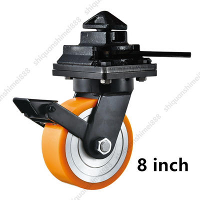 8" Super Heavy Duty ISO Shipping Container Caster Wheels With Directional Lock
