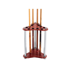 12 Cue Rack Wooden Floor Stand Corner Triangle Billiard Stick Holder Organizer